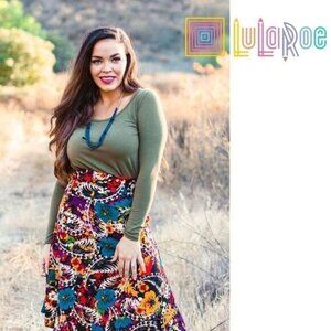 Lullaroe Womens' Tops Shirts Long Sleeve Scoop‎ Neck Top